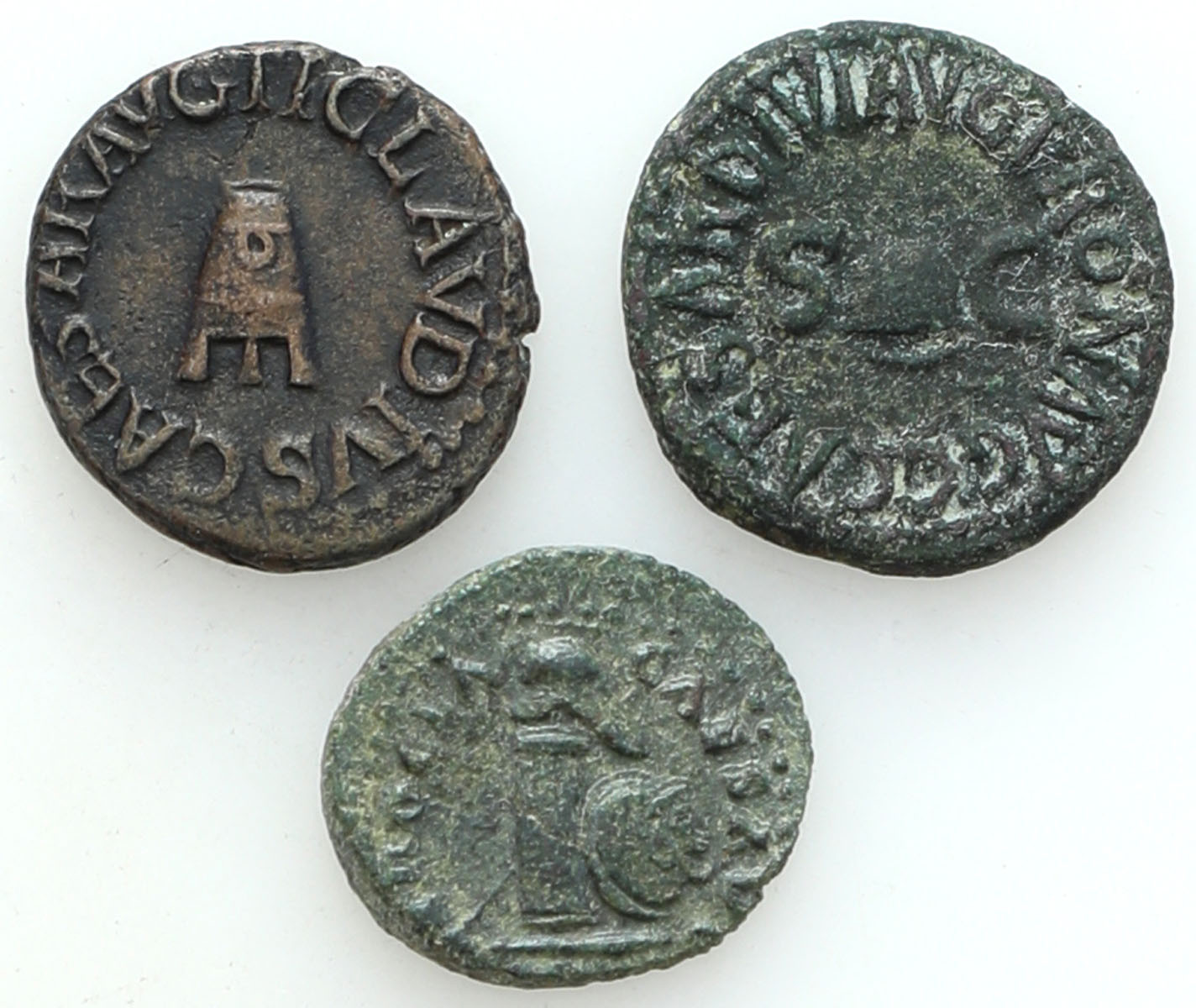 Cesarstwo Rzymskie, Kwadrans, Kaligula, Klaudiusz, Neron 37 – 68 n. e. – zestaw 3 sztuk